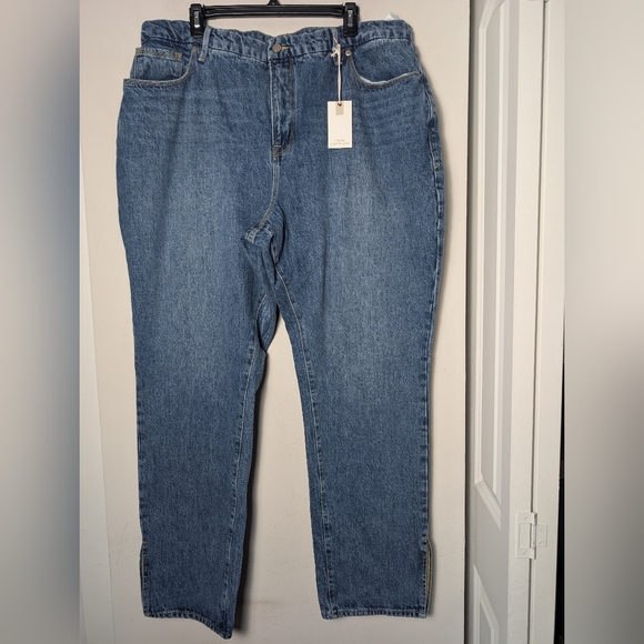 Good American Denim - Good American Jeans Flat Tummy Tech Ankle Split Good Boy High Rise Sz 18